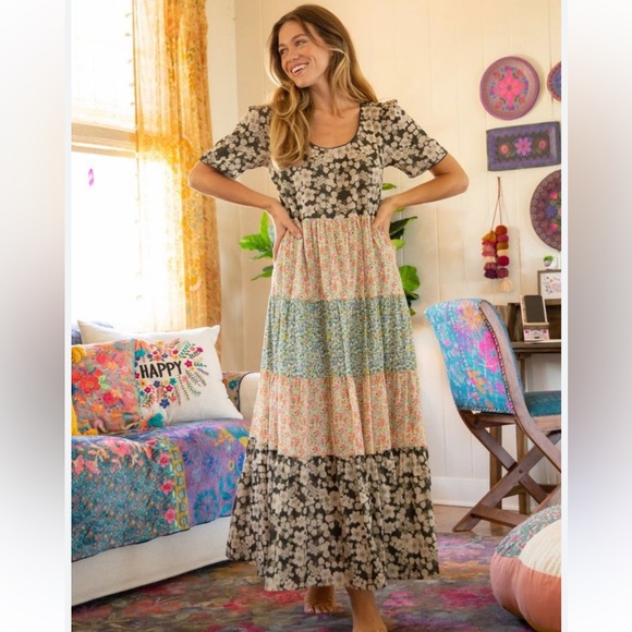 NATURAL LIFE Lucia Tiered Maxi Dress - Picture 1 of 6